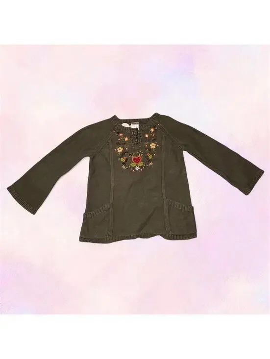 Green Cottagecore Fairycore Gymboree Children’s Top Size 5T - Picture 1 of 6